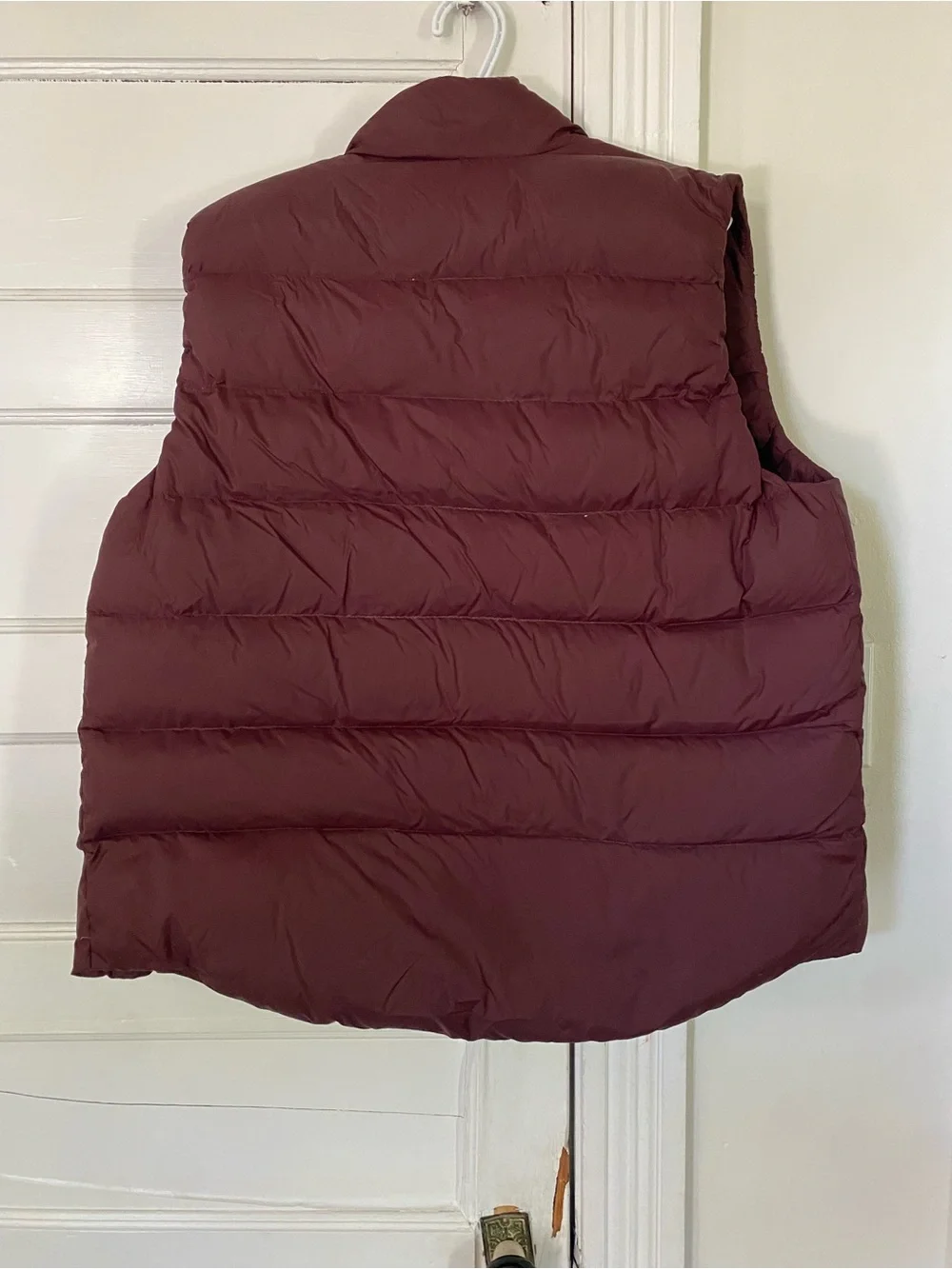 Men's Gap Quilted Down Vest - Burgundy - Picture 5 of 7
